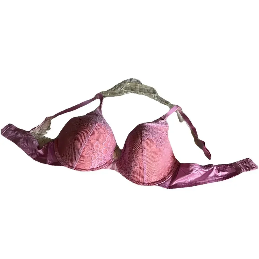 Self Expressions by Maidenform RN 27701 Pink Lace T-Shirt Bra Size 36D